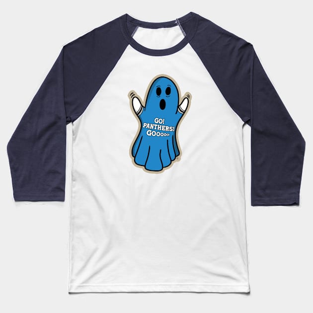 Ghost Carolina Panthers Baseball T-Shirt by Rad Love